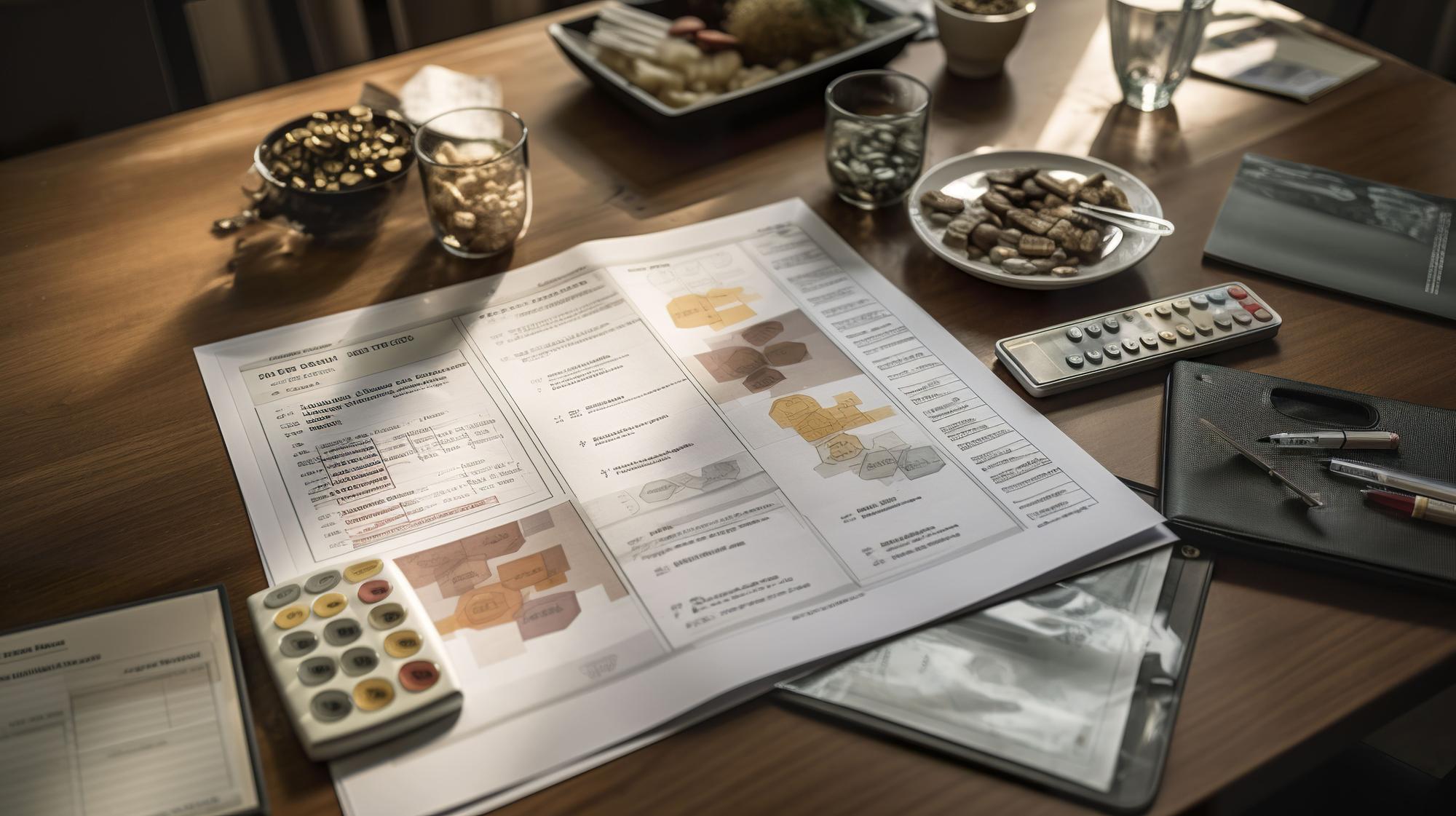 Subscription menu preview on table